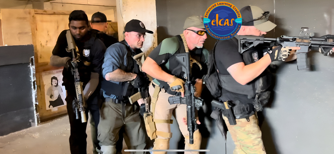 Tactical team performs CQB drill during ProQual Level 6 Hostile Environment training, preparing for real-world threats.