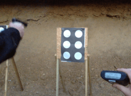 shooting range aiming at target Image